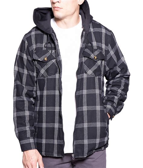 walmart flannel shirt jacket|walmart flannel hoodie jacket men.